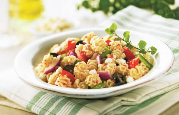 Flavors of the Mediterranean come to life with pasta in this great summertime salad recipe.